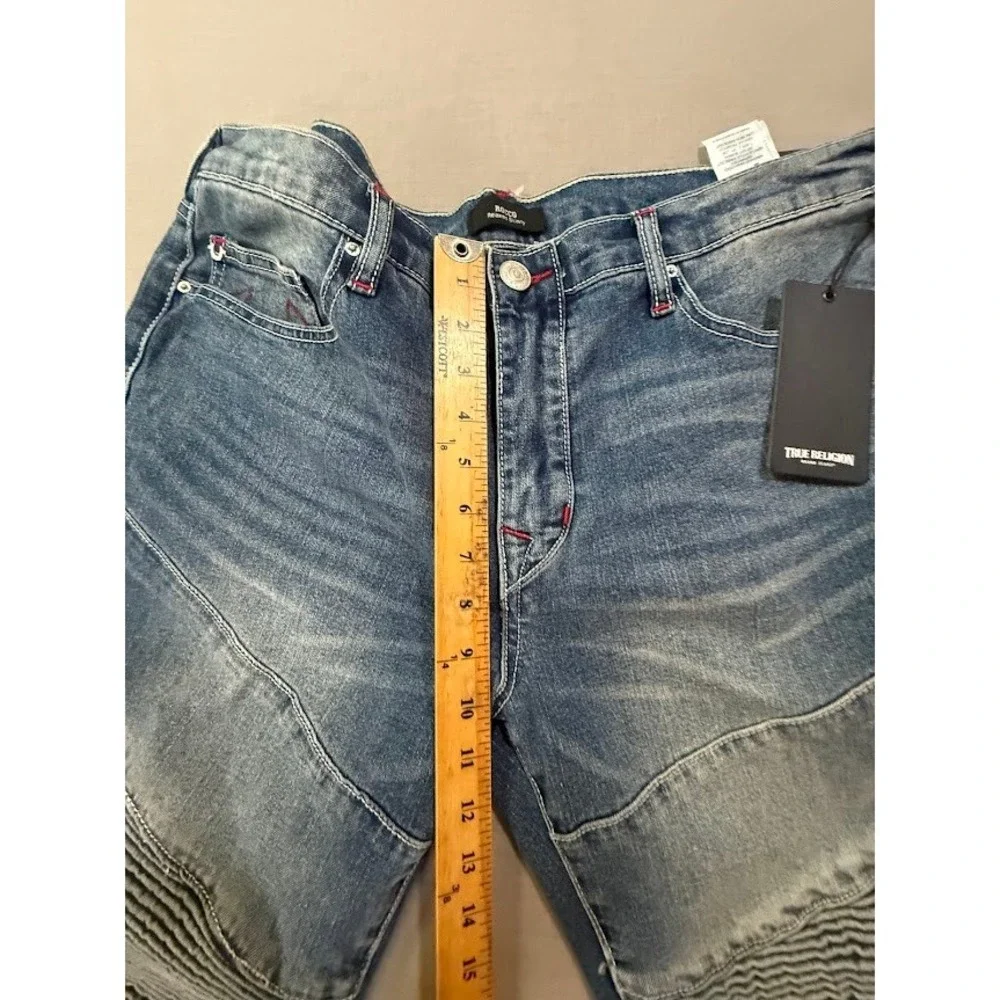 True Religion Rocco Moto Relaxed Skinny Jeans‎ Mens 36 X 31 M Speed Orchard Wash